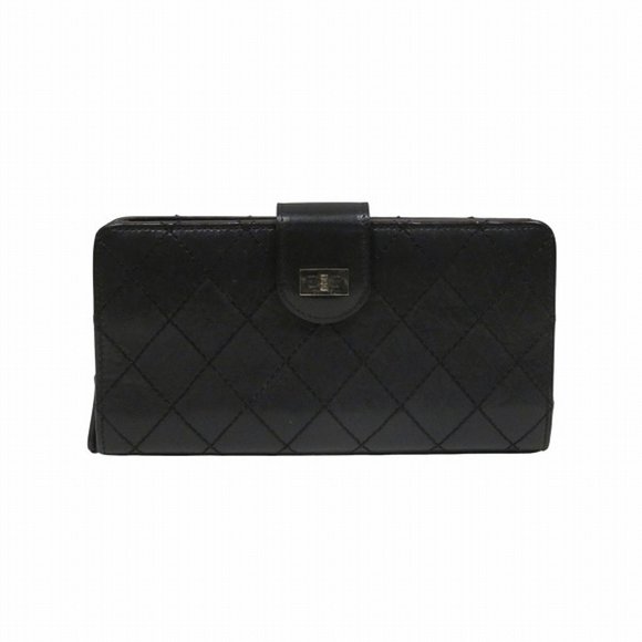CHANEL Matelasse Black Long Wallet, Bi-fold Wallet for Women - Picture 1 of 9